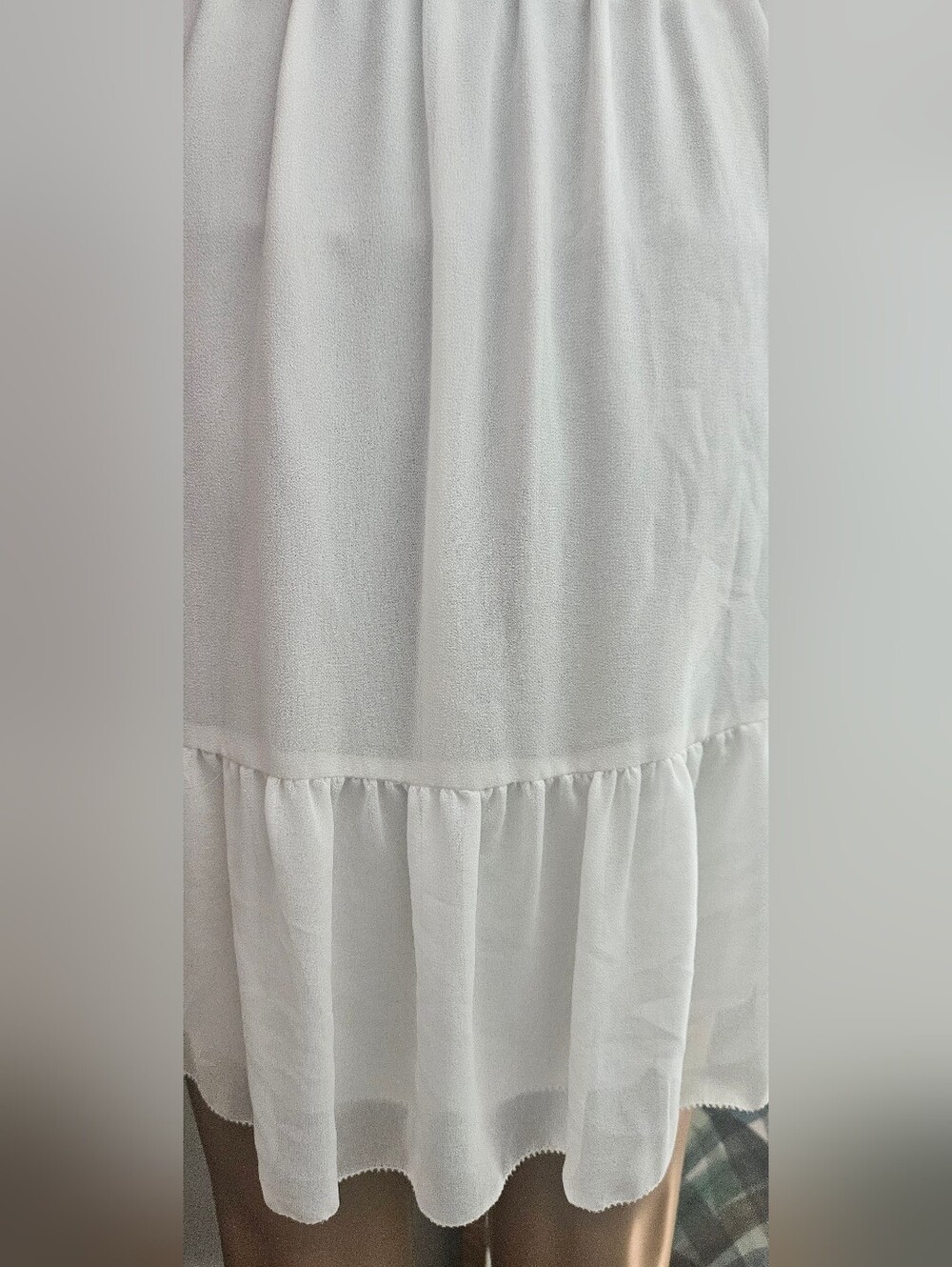 Aritzia Wilfred Tempest Sleeveless Mini Dress Smocked Sundress White - Picture 9 of 13